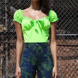 neon green top